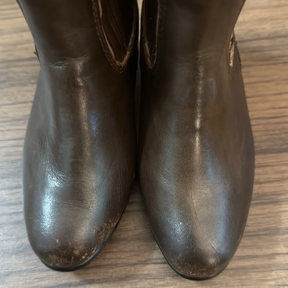 Kids Brown Leather Ankle Boots